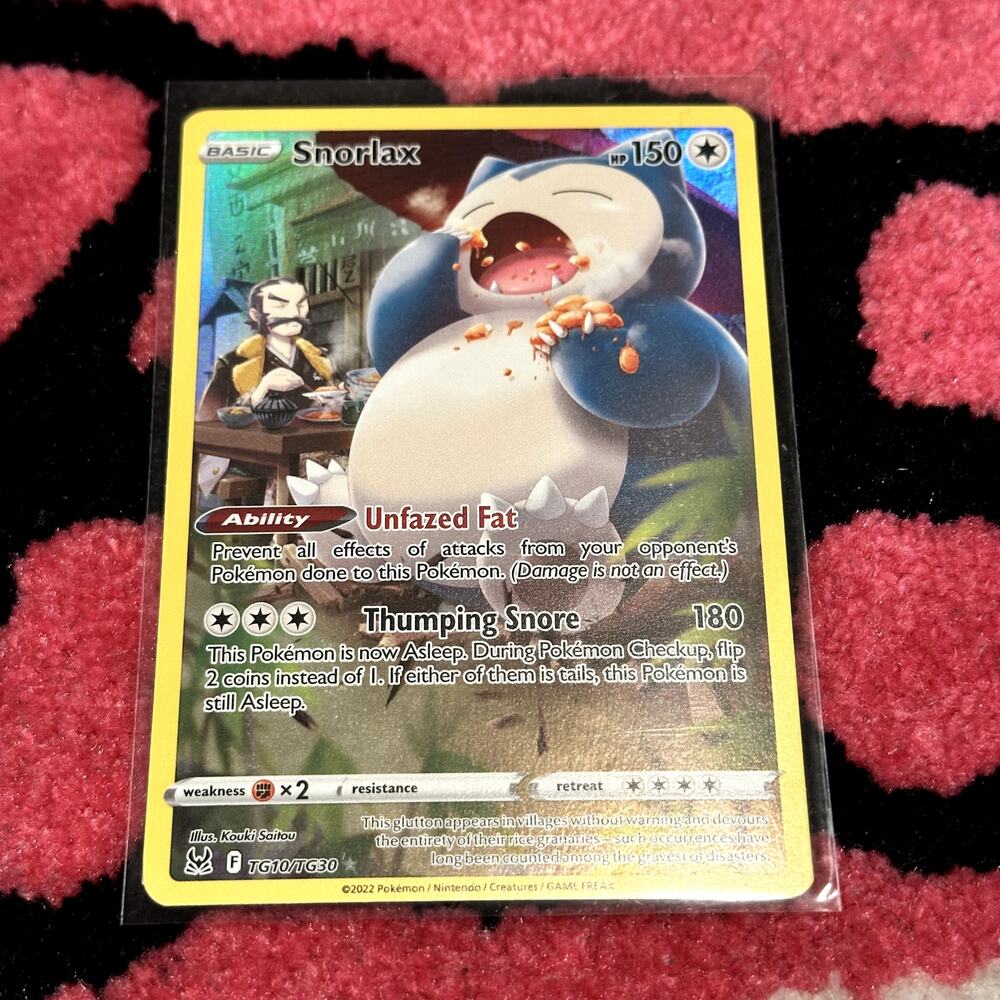 Snorlax #TG10 – Pokémon Lost Origin Trainer Gallery – Full Art Holo